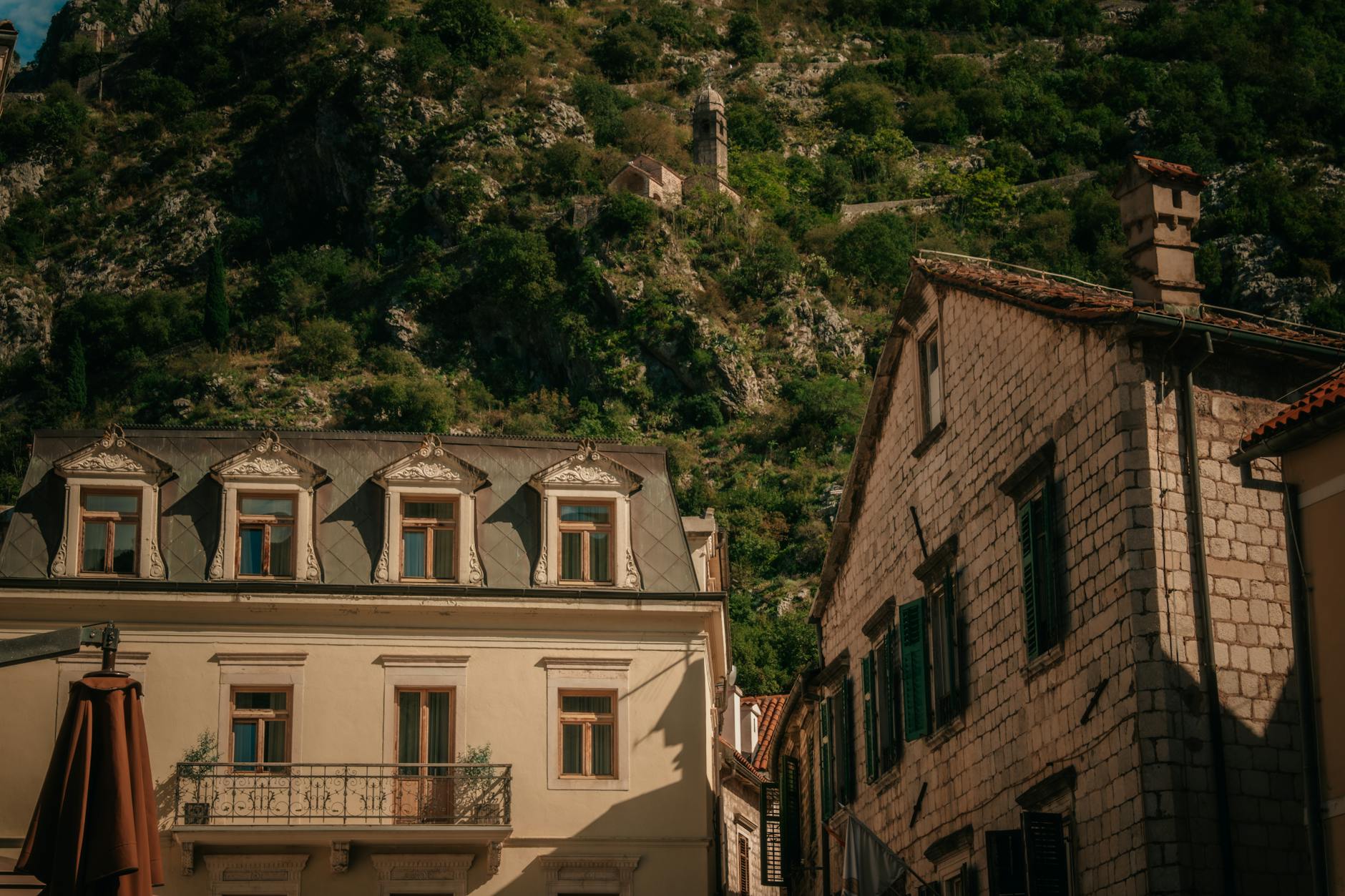 Bay of Kotor with Kotor old town at sunset, family-friendly Mediterranean travel