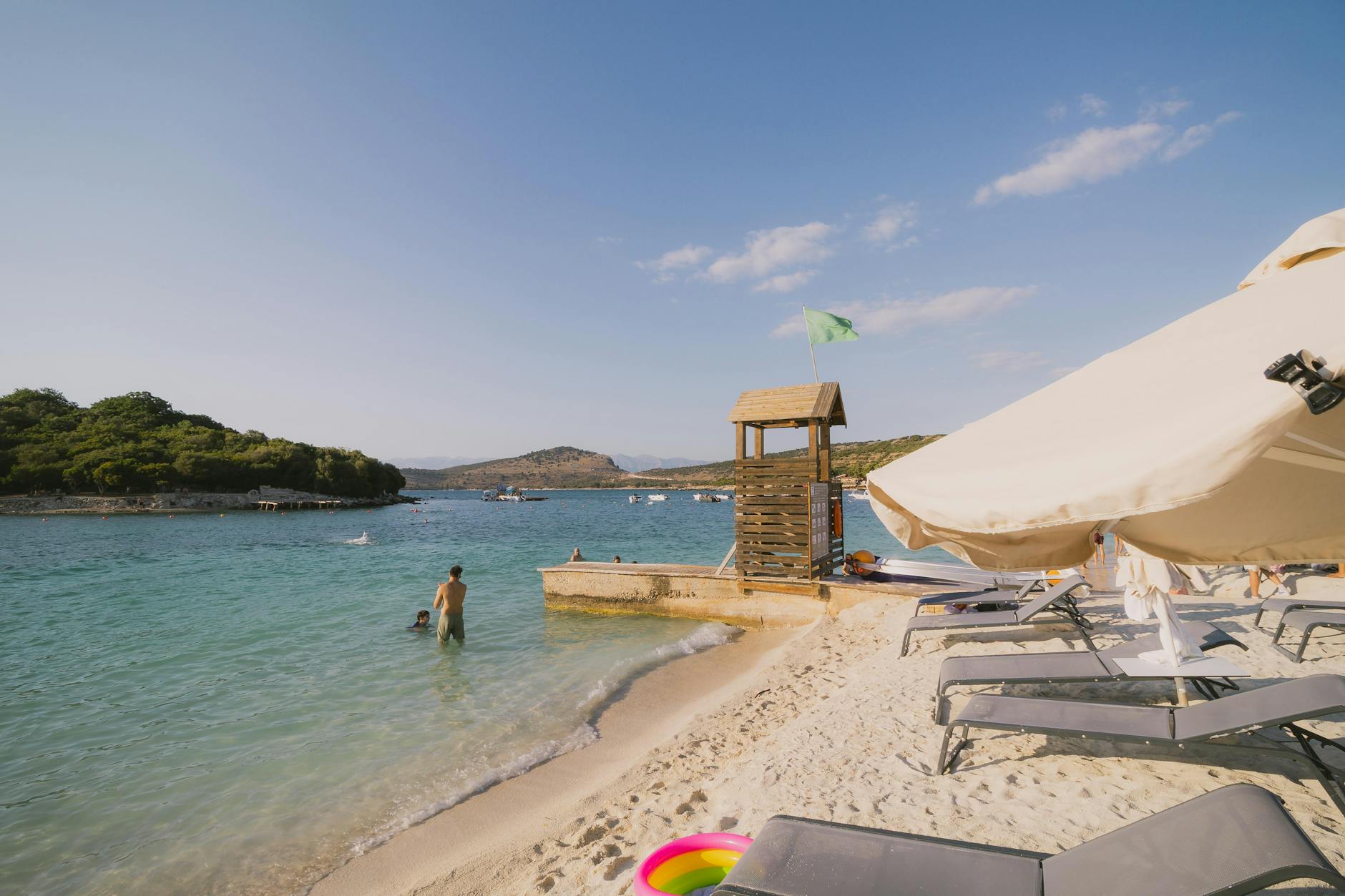 Ksamil Albania beach - cheap family vacation under $5000