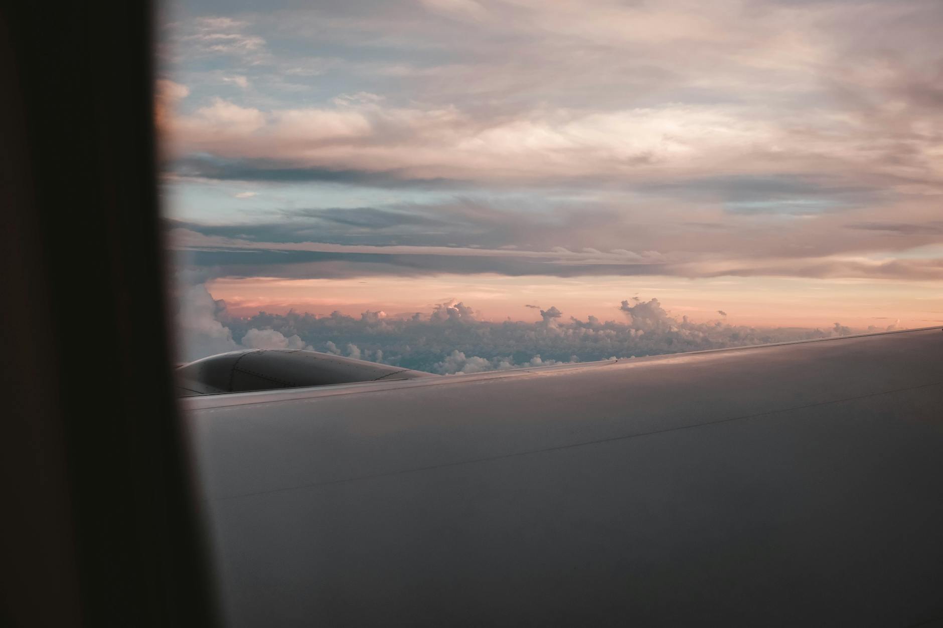 Family on a long haul flight with carry-on bags